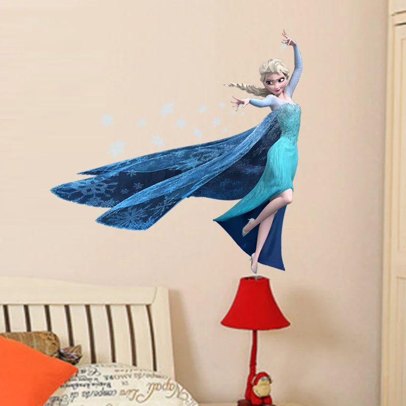 Kids Height DIY sticker Frozen Princess Scroll Puzzle Children\'s room decoration stickers cartoon pegatinas autocollant enfant