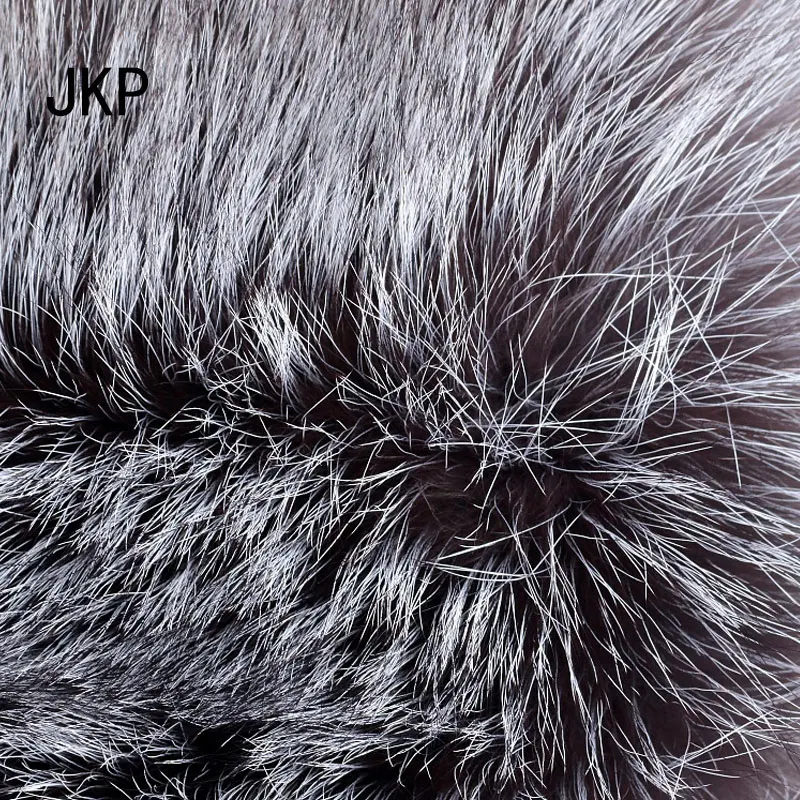 JKP 2022 Genuine Silver Fox Fur Winter Hats Men Real Raccoon Fur Lei Feng Cap for Russian Keep Warm Bomber Leather Hat 1002