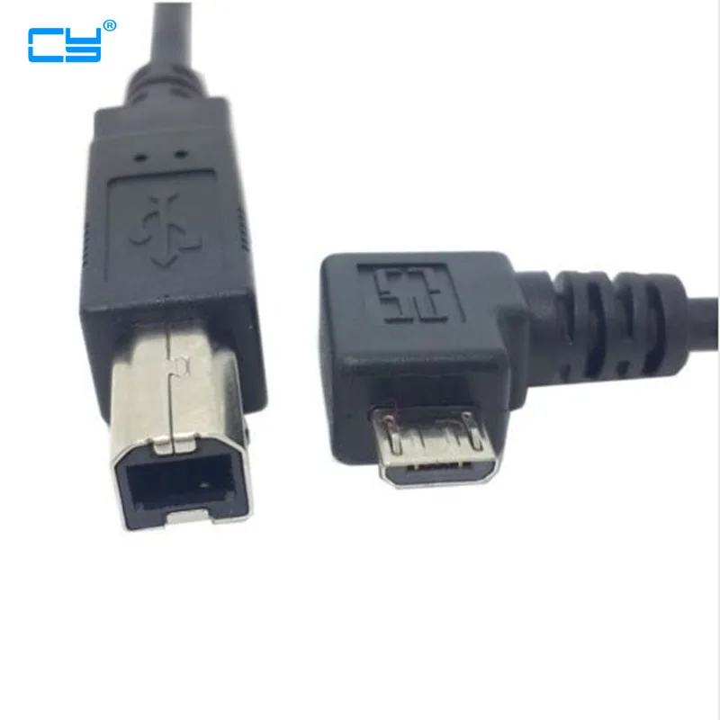 cable cy Details about Left Angled 90 Degree Micro USB OTG to Standard B Type Printer Scanner Hard Disk  cable