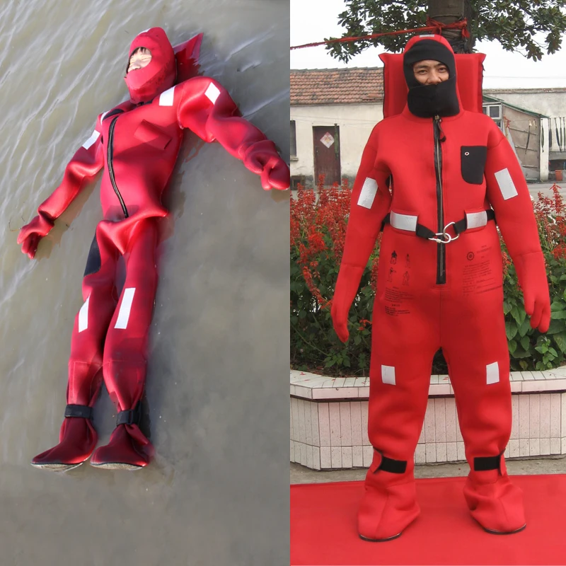 High quality neoprene survival suit, adult protective immersion suit, one size fits all