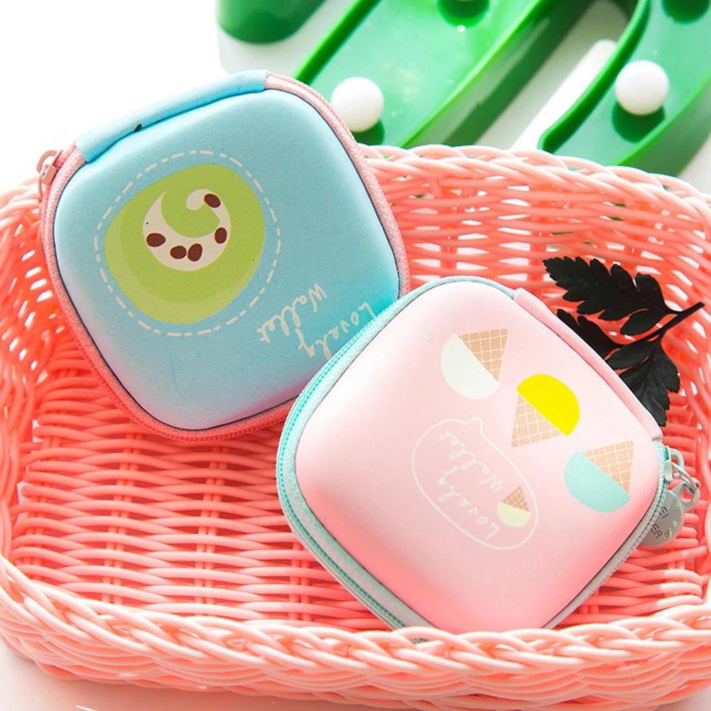 Girl Earphone Case for Headphones Case Mini Zippered Round Storage Hard Bag Headset Box for Earphone Case SD TF Cards Kids Gift