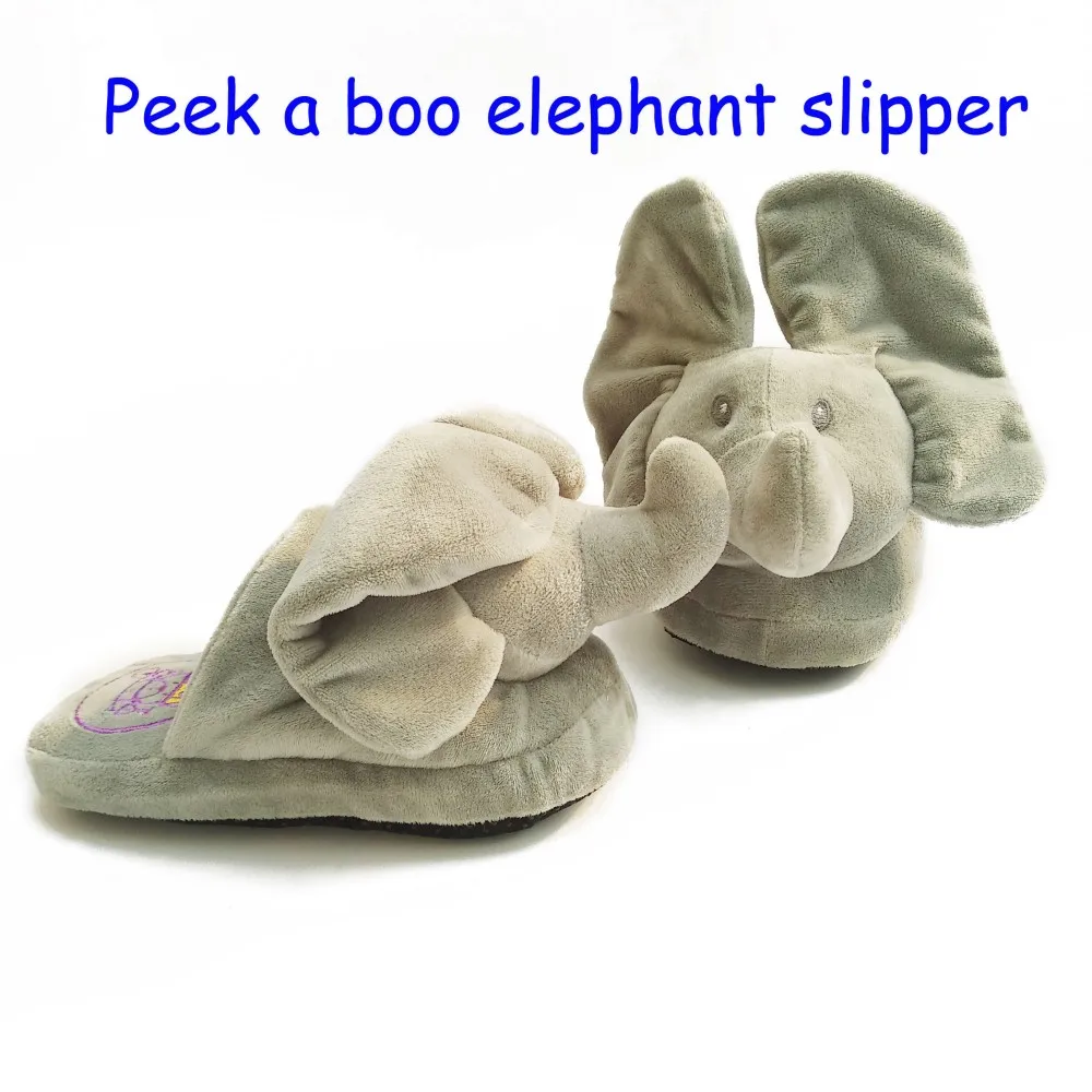 New Ideas Plush Toys Slippers & Open your eyes when walking& home filled cotton game Slippers