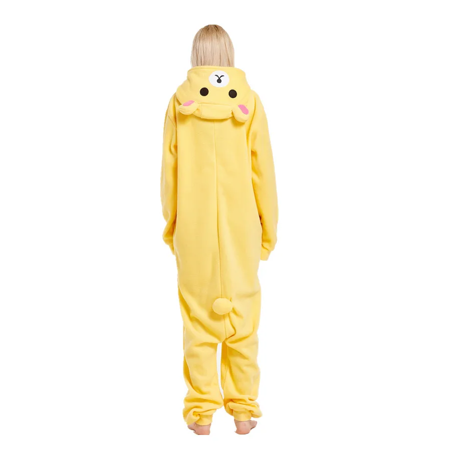 Adults Polar Fleece Rilakkuma Animal Kigurumi Women\'s Men\'s Onesies Pajamas Cosplay Costume for Halloween and Carnival Party