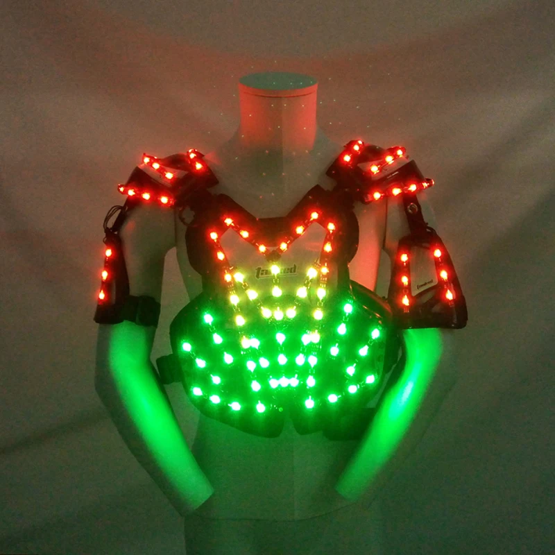 

New Led Lighting Luminous RGB Colorful Ballroom Costume Dance Wear Stage Performance Clothes For Party KTV Nightclub Show