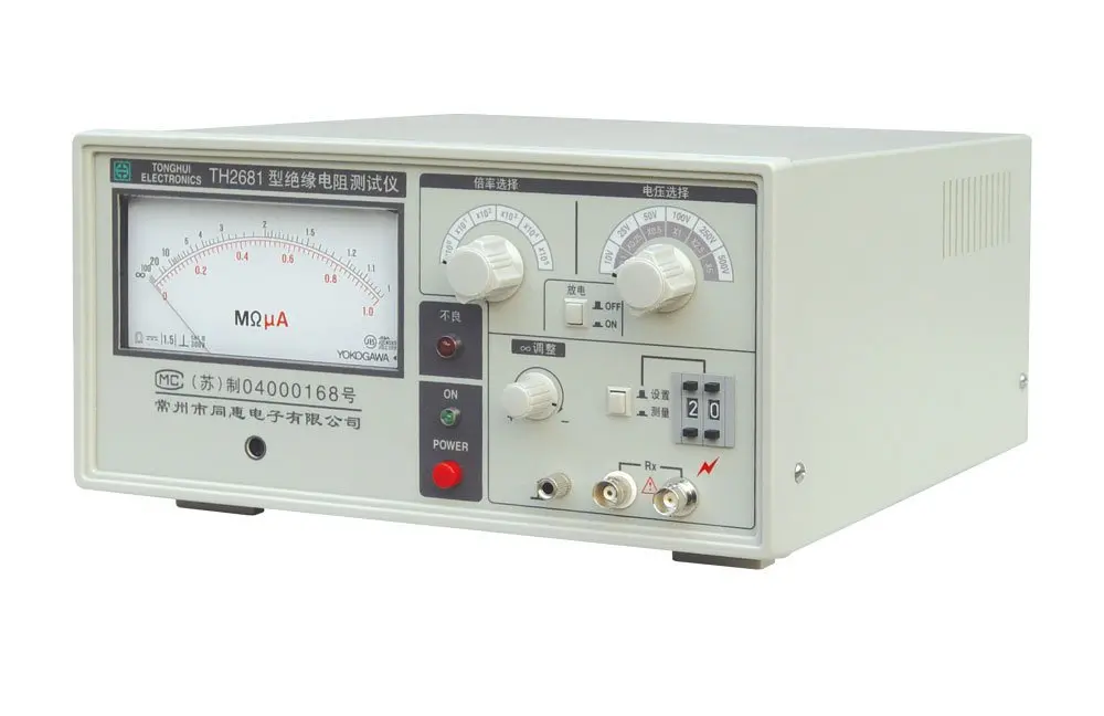 Schnelle ankunft TH2681 105-5*1012 ohm Poniter anzeige Isolierung Widerstand Tester