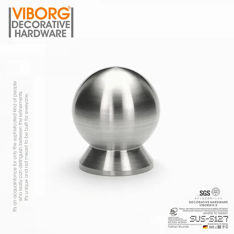 (1 Piece)VIBORG Deluxe Solid 304 Stainless Steel Kitchen Cabinet Cupboard Door Pull Knob Handle Drawer Pull Knobs Handle brushed