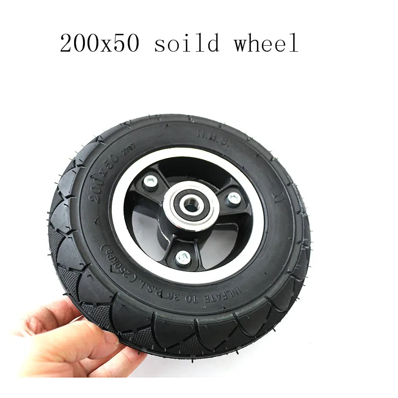 Mobility Scooter wheelchair solid/foam tire with hub 200 x 50   filled 200x50 for Razor E100 E125 E200 Scooter