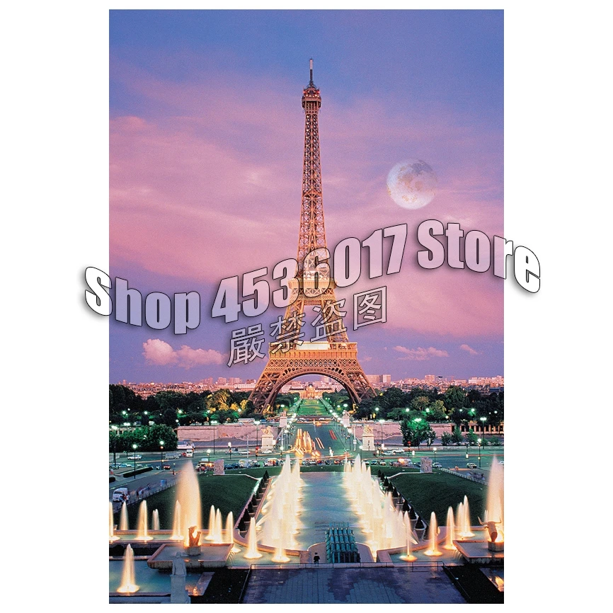 5D DIY Diamond Painting Kits Tower Scenery Full Rhinestones Cross Stitch Kits Diamond Embroidery Mosaic Pattern Paris, France