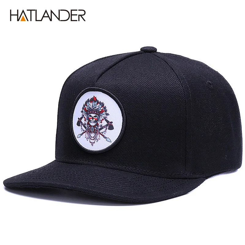 HATLANDER-Boné de beisebol ósseo para homens e mulheres, chapéus Hip Hop, boné solar equipado, Flat Bill Snapback, original, alta qualidade