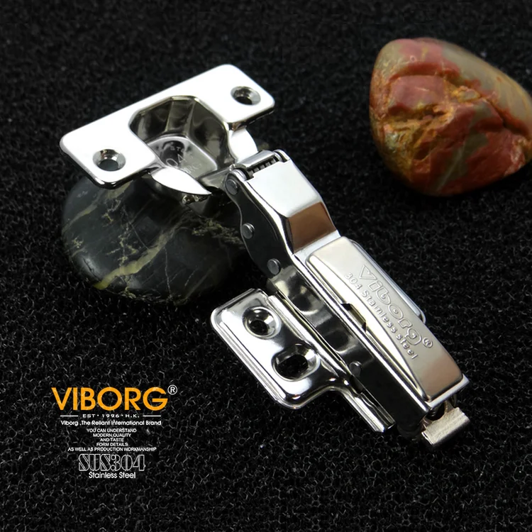(2 pieces) VIBORG 304 Stainless Steel Soft close Self Closing Kitchen Cabinet Hinge Cupboard Wardrobe Door Hinges