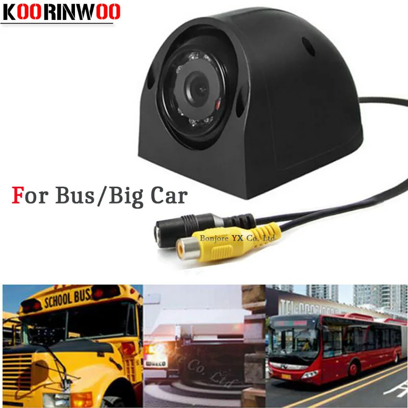 Koorinwoo CCD HD Night Vision Car Camera For Lorry Truck Bus Front view / Side / Rear view Reversing Camera Parking Assistance