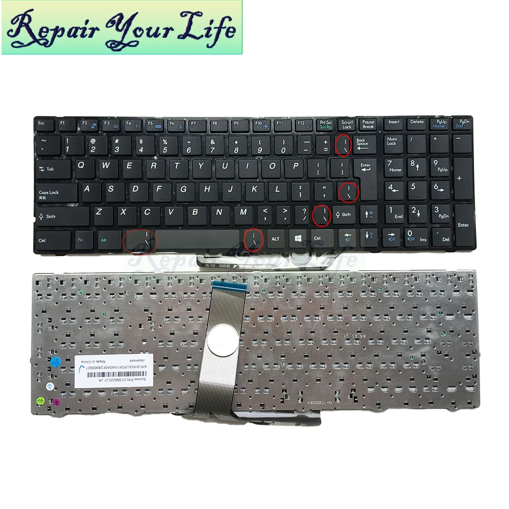 

Repair You Life Laptop Keyboard for MSI GE60 GE70 GP60 GP70 CR61 CX61 GX60 CX70 UI layout keyboard P/N: V139922CJ1 Big enter