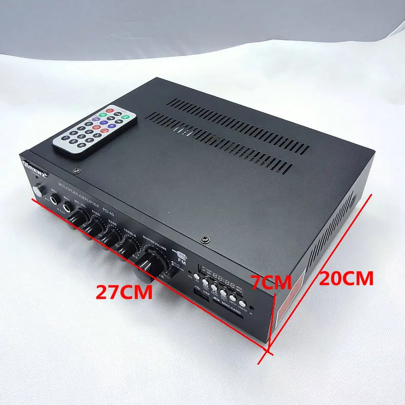 40 Wát PD-40 Cố Định trở kháng khuếch đại với đài phát thanh/Cố Định điện áp Loa Trần khuếch đại Hội Nghị phát sóng nhạc nền
