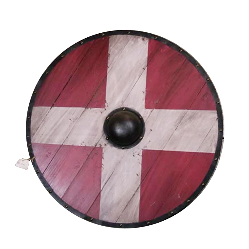 Medieval Wooden Round Shield Wall Decoration, Living Room, Bar, Restaurant, European Creative, Retro, New