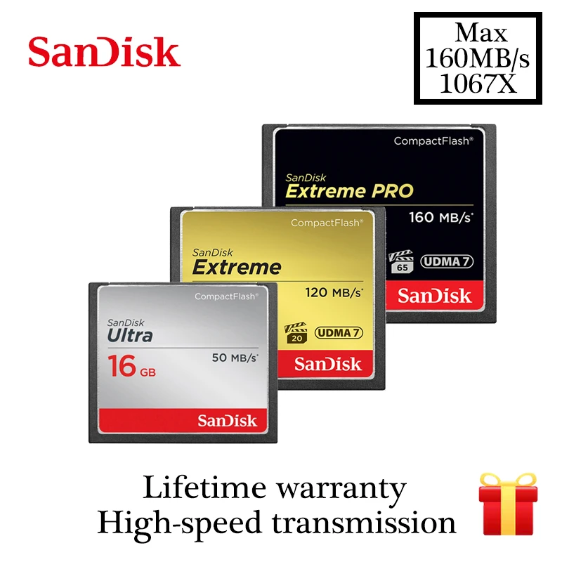 sandisk-cfメモリーカード16gb32gb-64gb-128gb-cfカードエクストリームプロ高速コンパクトフラッシュカードdslrおよびhdカムコーダー用