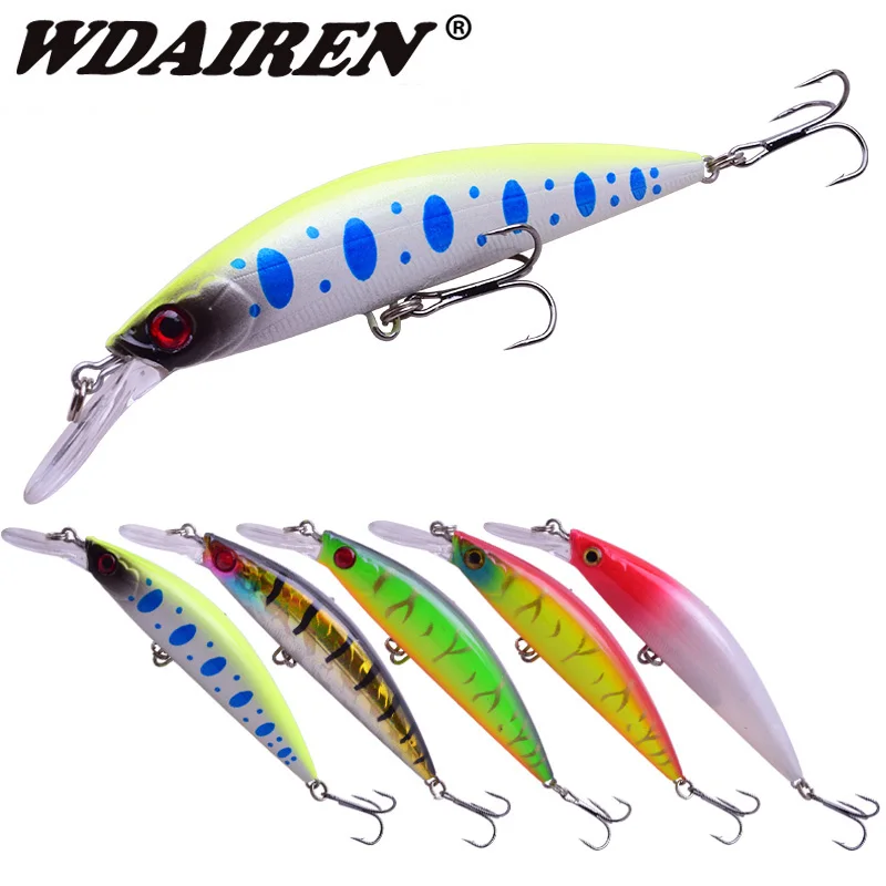 

WDAIREN Fishing Lures 10.8cm 25.5g Minnow Wobbler Crankbaits ABS Artificial Hard Baits For Bass Fishing Tackle With Hooks Pesca