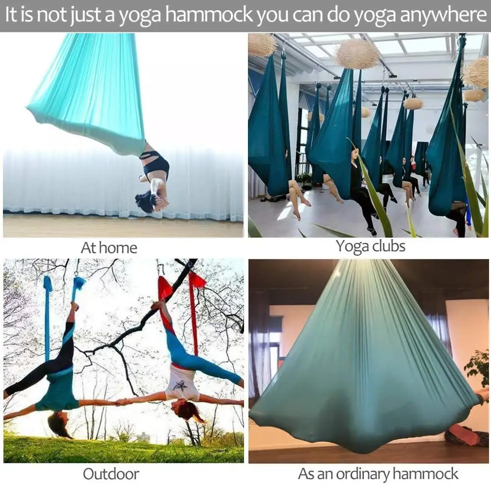 4/5/6/7M Aerial Yoga Swing Anti-gravity Yoga Hammock Silks Fabric Yoga Inversion for Flying Dance Fitness Training