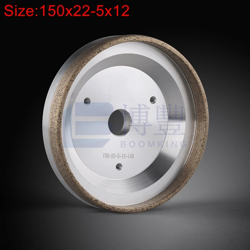 BOOMKING Good diamond wheels Diameter 150,hole 12/22mm,grit 80#/100#/140#/180#/230# for glass straight bevelling machine