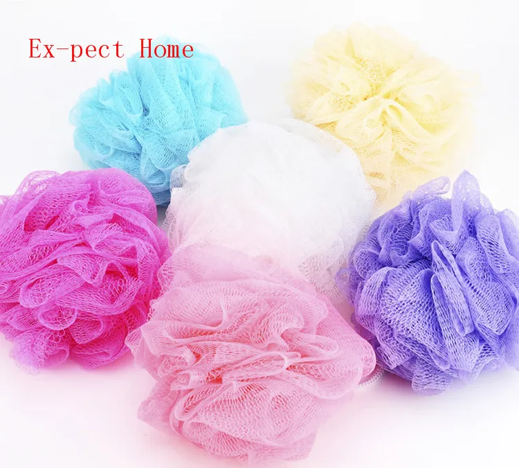 

1000pcs Mesh Colorful Nylon Bath Flower Bathing Spa Shower Ball Scrubber Colorful Bath Ball Free Shipping