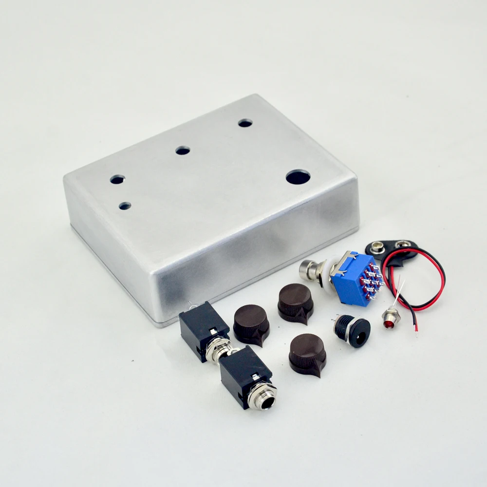 New arrival Guitar Effects Pedal Kits(3PDT 9-PIN Effect Pedal Switch with 1590BB pr-drilled enclosure  for klon pedal