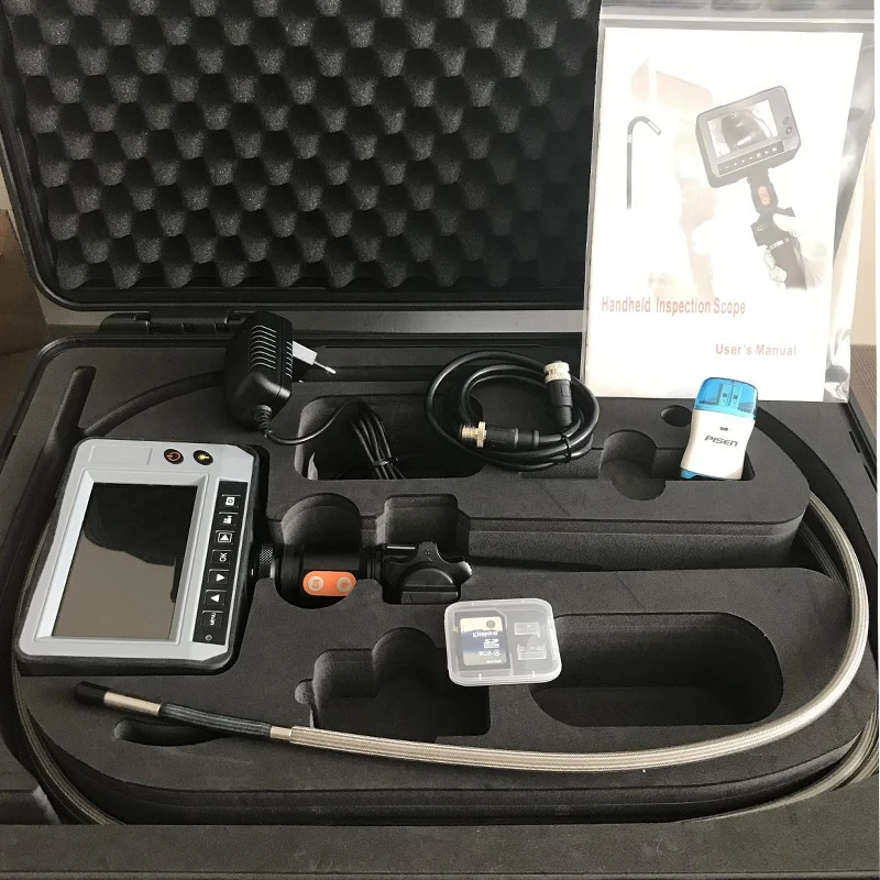 4 Way Direction OD 4.0mm Inspection Camera Borescope Endoscope 4.3''LCD Industry Video Endoscope Length 1.5m USB SD Card DR4540F