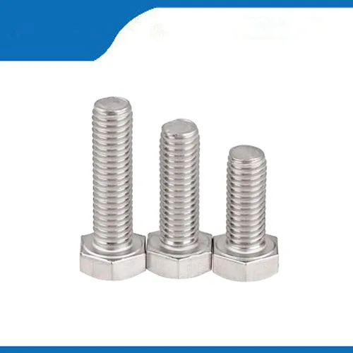 Free shipping M3*16 100pcs 304 Stainless Steel M3*10/12/16/20/25/30mm Hex head Bolts Outer Hexagon Screw Metric Thread DIN933