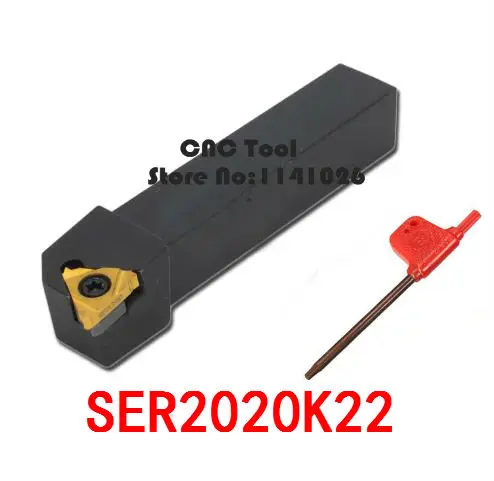 

SER2020K22/ SEL2020K22 20*20*125 External Threading Turning Lathe Bar Tools Holder For Lathe Machine