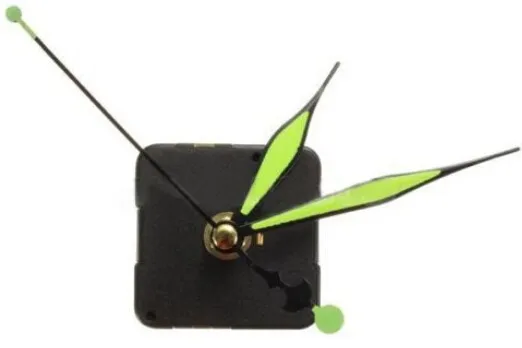 

500SET Black Quartz Clock Movement Mechanism DIY Repair Replacement Parts Kit Luminous luminescent Green Hands Silent Hot