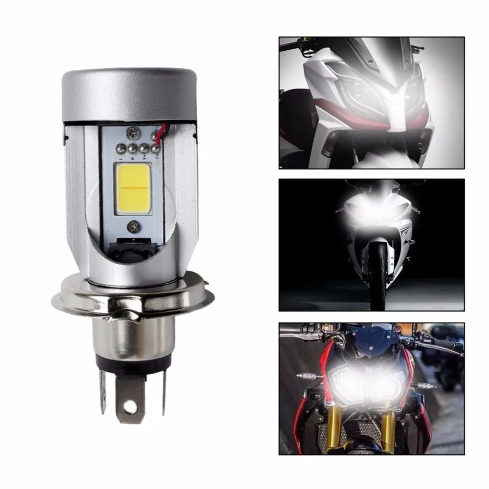 

H4 LED Motorcycle Headlight Bulb COB Motor Headlamp with Cooling Fan 20W 2000LM H/L High Low Dual Beam 9V-30V Motorbike Lights