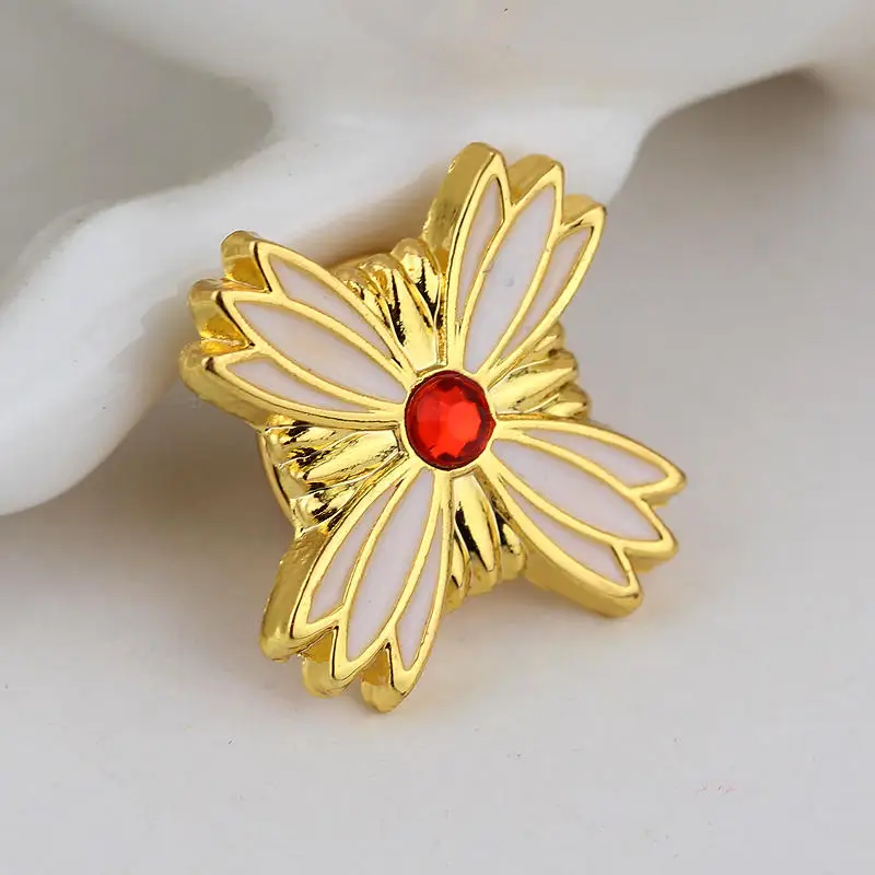 RJ Japan Game Sitcom Hero Phoenix Wright Ace Attorney Logo Yellow Brooches Lawyer Prosecutor Judge Metal Man Women Brooch