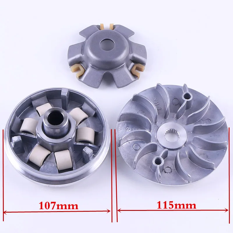 High Performance racing variator set with 14-gram roller sets for Scooter GY6 125 GY6 150 cc 152QMI 157QMJ