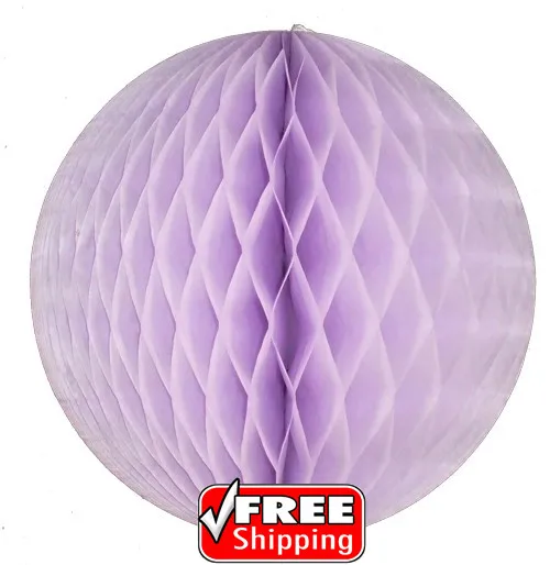 20pcs Lavender Tissue Paper Honeycomb Balls Flowers Lantern Lilac,Shower Birthday Wedding Party-4