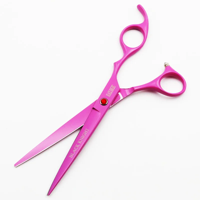 BLACK KNIGHT Professional Pet Grooming Scissors 7 Inch Hair Cutting Shears Beauty Pink Style