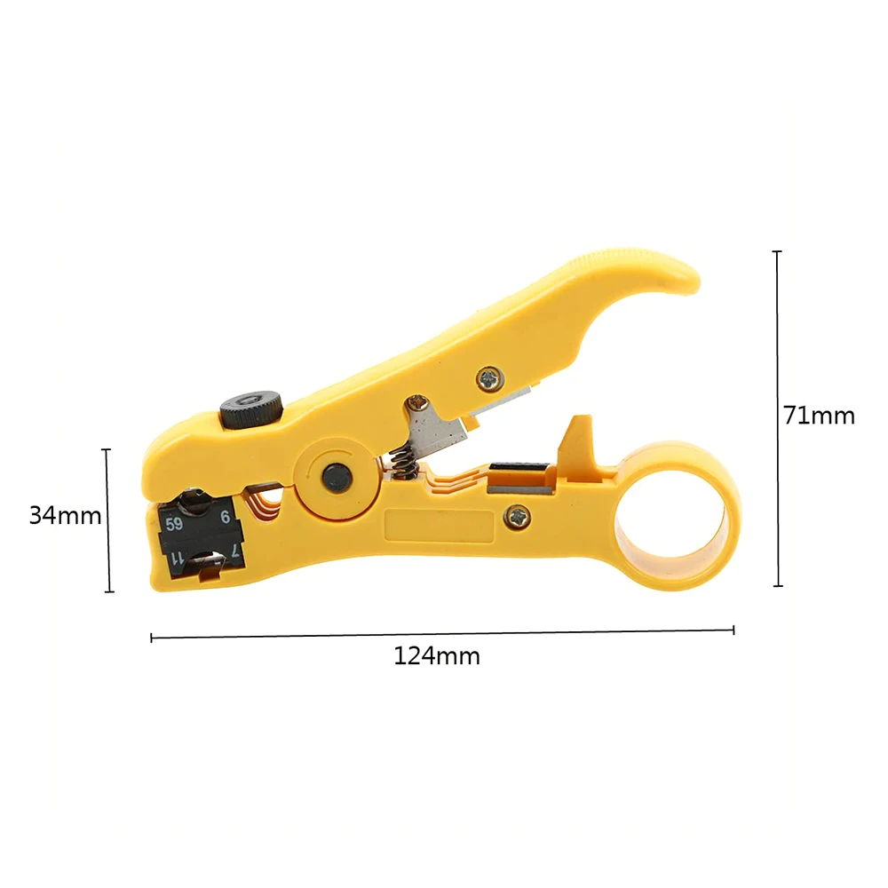 Pince à dénuder électrique multifonctionnelle, outils de dénudage de câble, UTP, STP, RG59, RG6, RG7, RG11