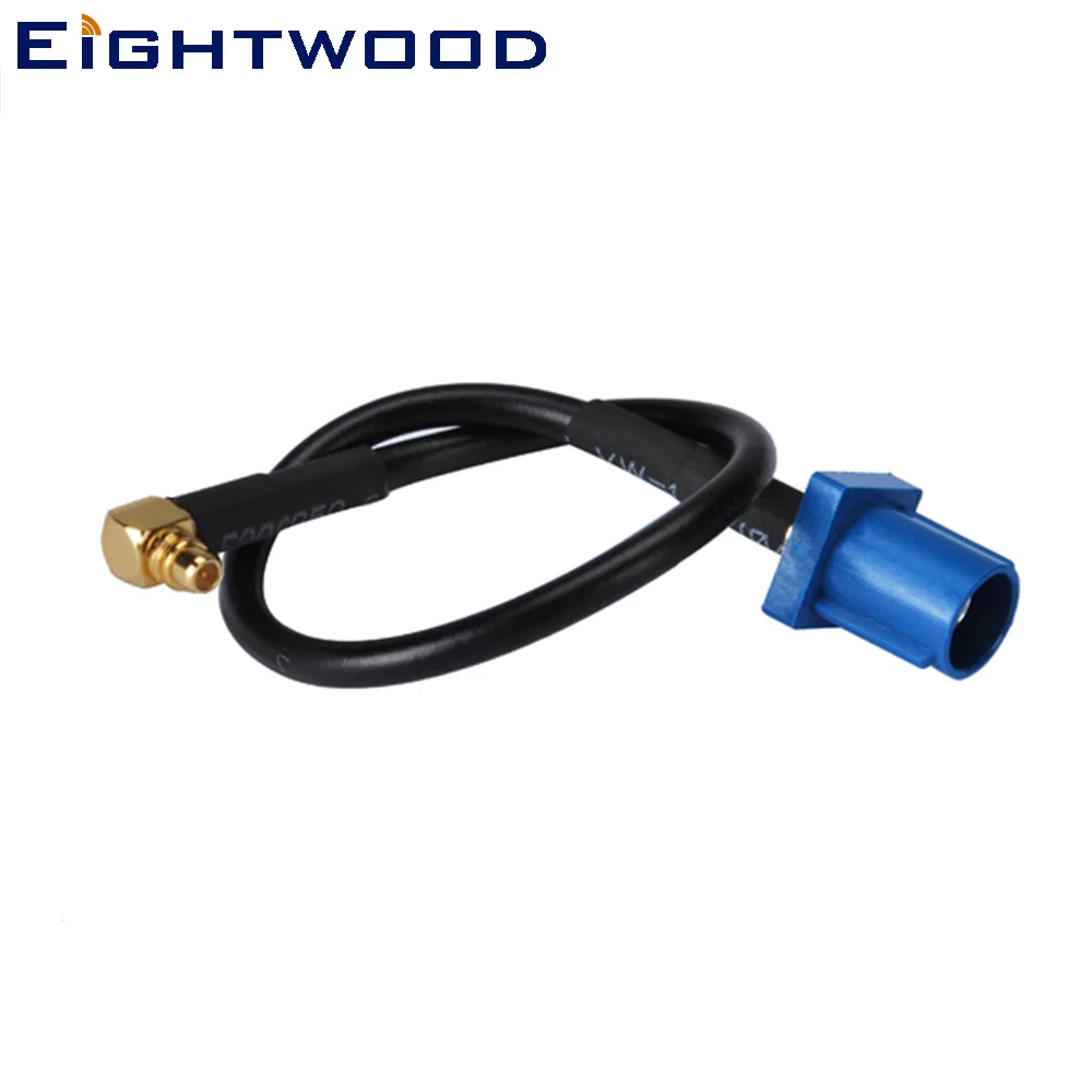 Eightwood Car Bluetooth GPS Antenna Adapter Cable Fakra C Male Straight to MMCX Male Right Angle Pigtail RG174 Coaxial Wi-Fi