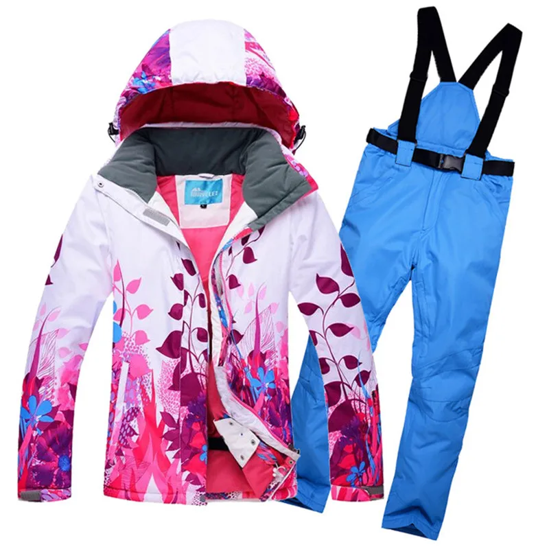 10K Ski Suit Winter Women Thick Warm Skiing Snowboarding Jacket Pants Set Waterproof Windproof Snow Costumes Outdoor Wear