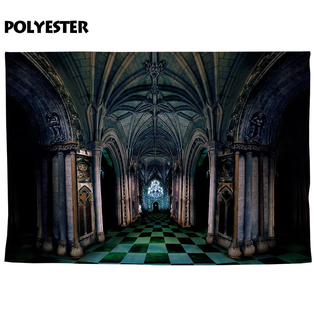 Фотофон Funnytree с изображением темного дворца, здание alice in wonderland, вечерние фоны для внутренних фотографий, фотография фотосессия