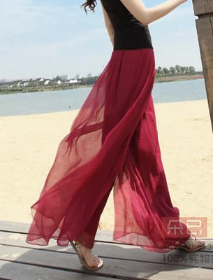 2017 Spring and summer special summer beach pants holiday loose large size wide leg pants KZ65