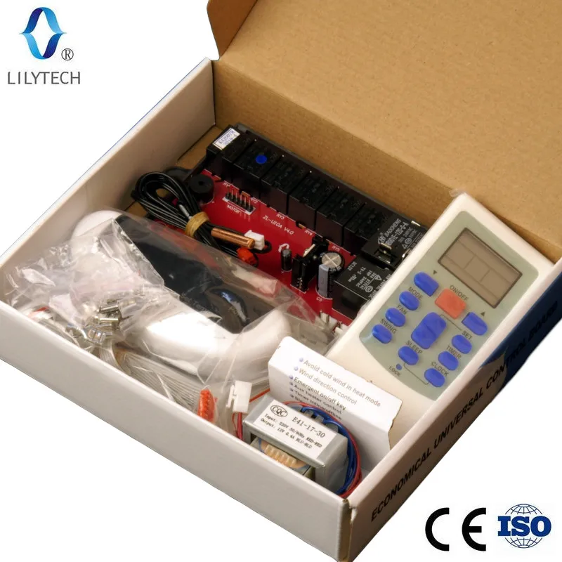 ZL-U10A, Universal A/C control system, Universal AC controller, Universal ac control PCB, Remote and Board, Lilytech