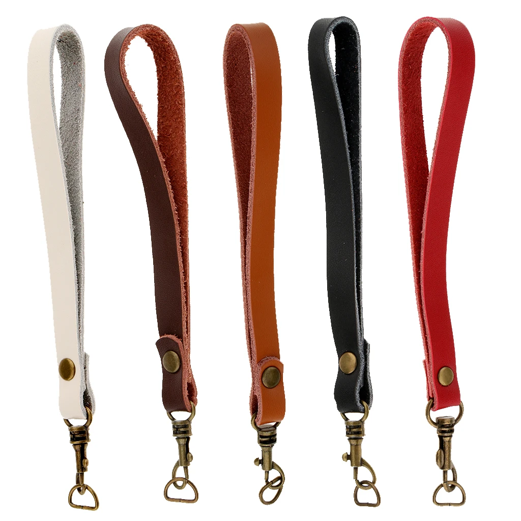 17cm x 1cm Replacement Genuine Leather Wristlet Wrist Strap for Clutch/Wristlet/Purse/Pouch/Phone Case/Key/Coin Bag