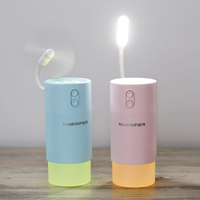 Mini USB Air Humidifier with LED Light, Essential Oil Diffuser, Mist Maker Fogger,Electric Car Aroma Diffuser 400ml