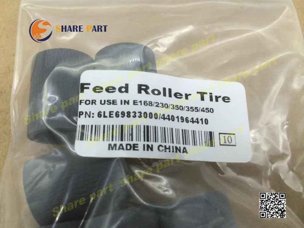 10 X Feed roller tire for ToshibaFor Toshiba E16 E163 E205 E233 E255 E256 E280 E355 E353 E450 E450 E506 6LE69833000 4401964410