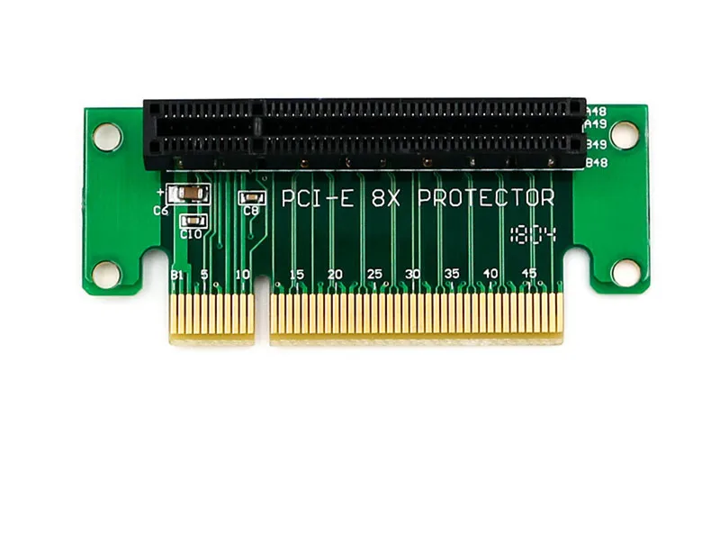Carte de direction PCI-E 8X, carte PCI 8X riser, carte de direction PCI-E 8X 90 °, ouverture latérale