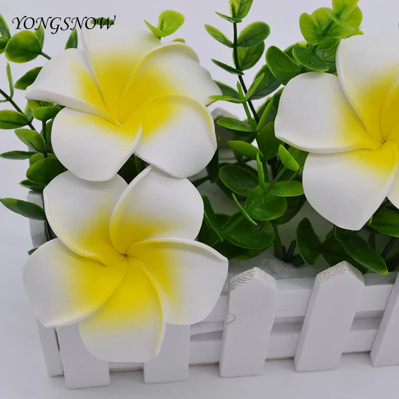 10Pcs Plumeria PE Foam Frangipani Artificial Flower Headdress Home Garden Egg Flowers Wedding Decoration Event Party Supplies