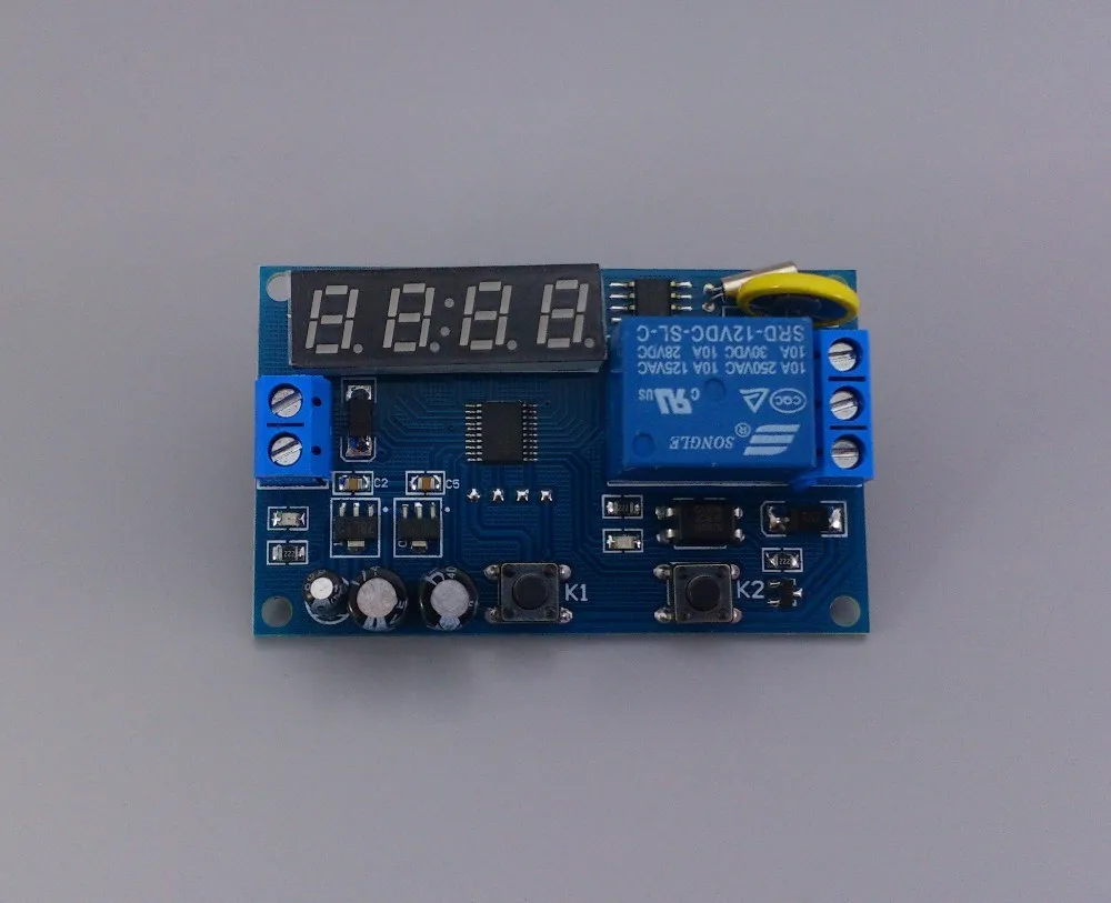 Real time relay timing switch clock synchronization time control delay module circuit board 12V