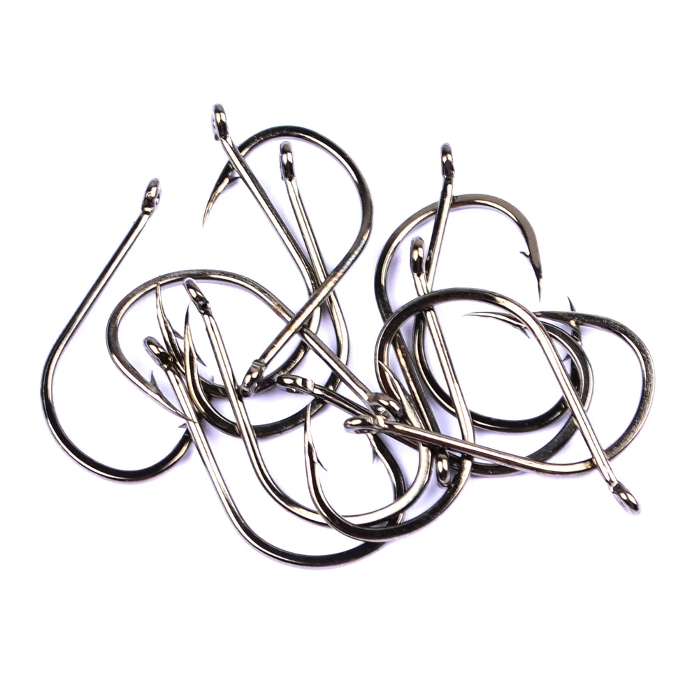 50pcs/lot Fishing Hooks Set Barbed Single Circle Carp Hook High Carbon Steel Sea Fishinhook Fly Fishing Accessories Tackle