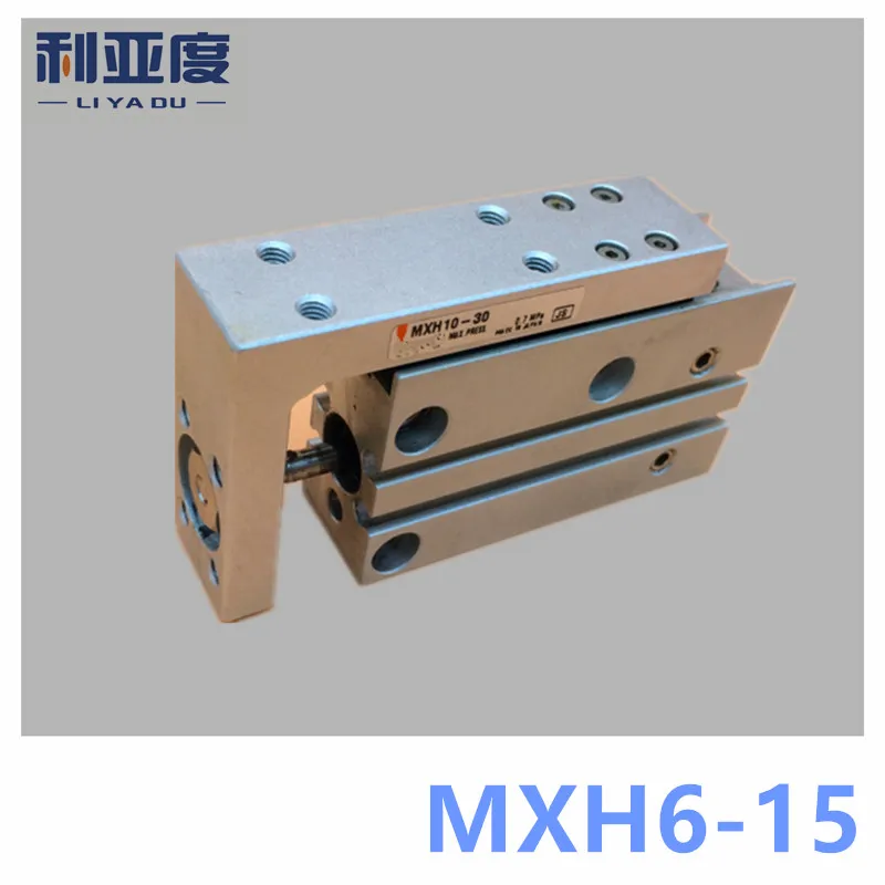 

MXH6-5 MXH6-10 MXH6-15 MXH6-20 MXH6-25 pneumatic slider (linear guide) slide cylinder Bore Size 6mm Stroke 15mm MXH6X15