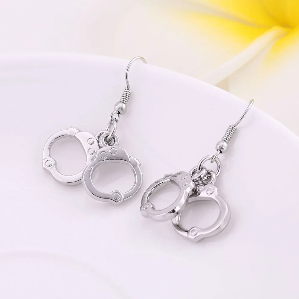 Skyrim Handcuffs Earring Female Ethnic Party Small Dangling Earrings Findings diy Craft For Women Jewelry Making