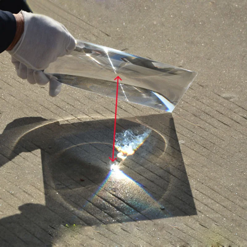 Lente de Fresnel de plástico PMMA óptico de 240x360mm, longitud Focal de 330mm y 500mm, lente de proyector DIY, lupa plana, lente concentradora Solar