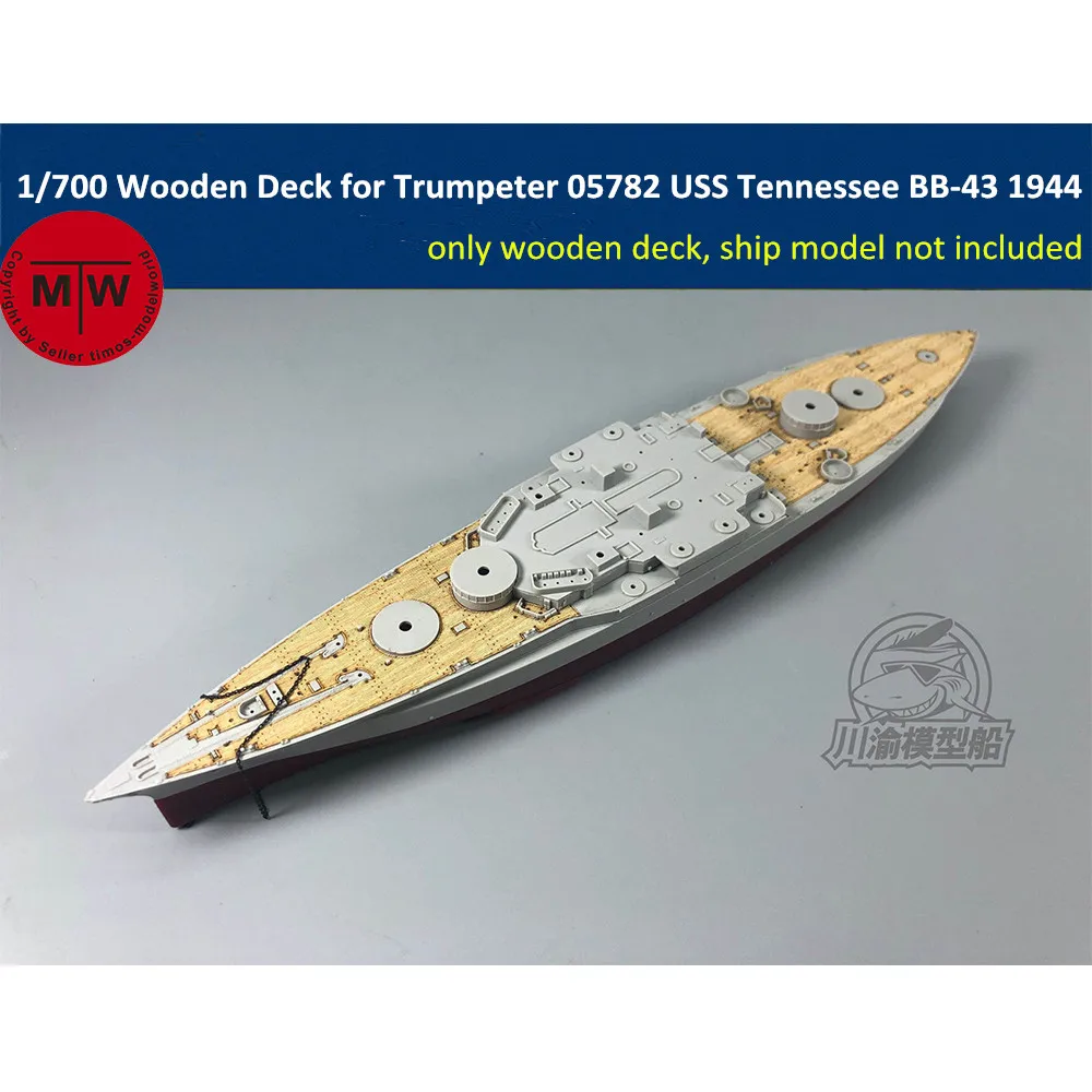 1/700 Scale Wooden Deck for Trumpeter 05782 USS Tennessee BB-43 1944 Model Kit